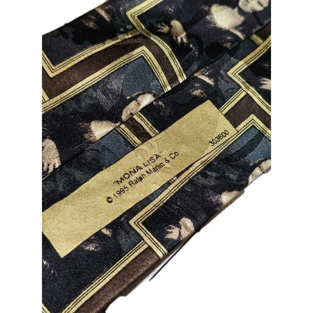 RM Style Mona Lisa & Star Trek Vintage Silk Ties Lot of 2 Men's‎ 1995